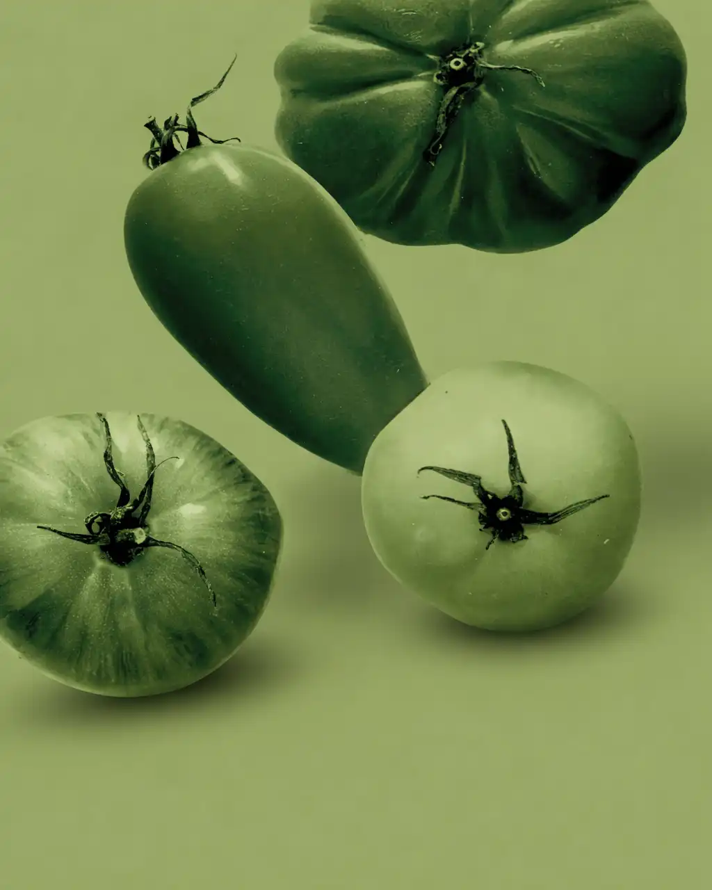 Green tomatoes graphic artwork for Gusto Festival